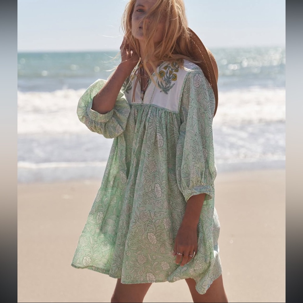 Indigo by Boutin block print dress “Praire”
